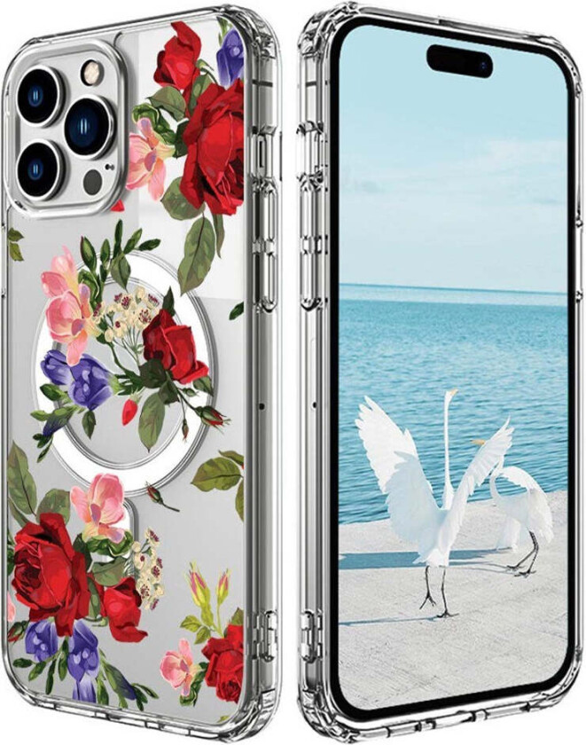 iPhone 16 Pro Hybrid Plast Deksel - MagSafe Kompatibel - Roser