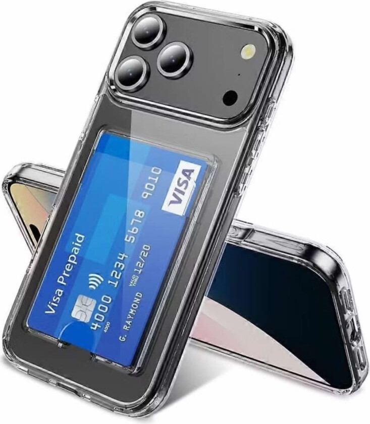 iPhone 17 Pro Max Gjennomsiktig Lommebok-deksel