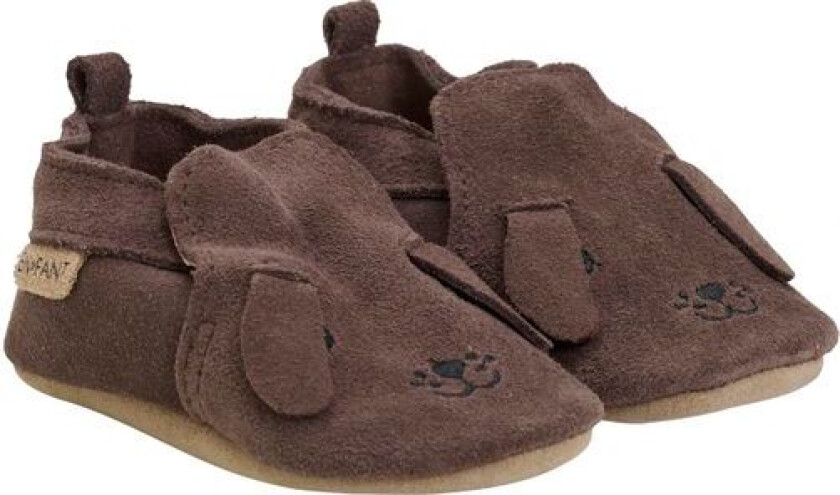 Semskede Tøfler Med Dyremotiv Chocolate Brown