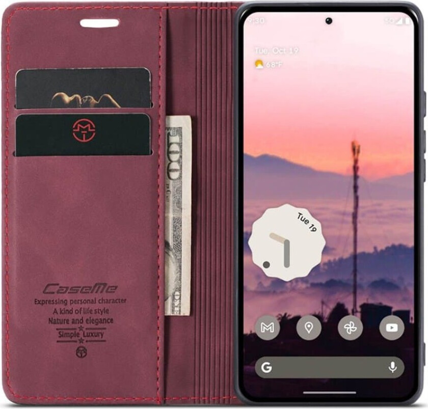 CaseMe mobildeksel 013 Google Pixel 9 - Burgunder
