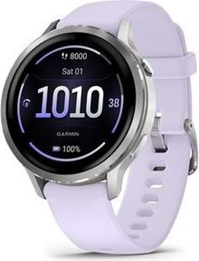 Venu 4 - 41 mm, Smartwatch, Silver W/ Periwinkle Band