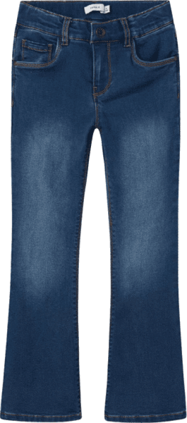 Name It Nkfsalli Boot-cut jeans m/fleece, Dark Blue Denim