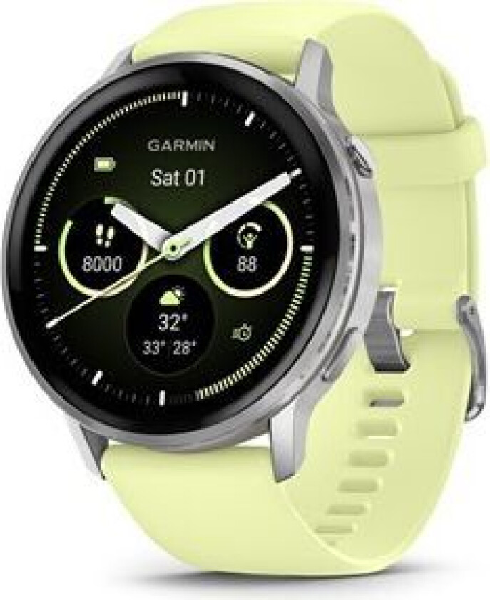 Venu 4 - 45 mm, Smartwatch, Silver W/ Citron Band