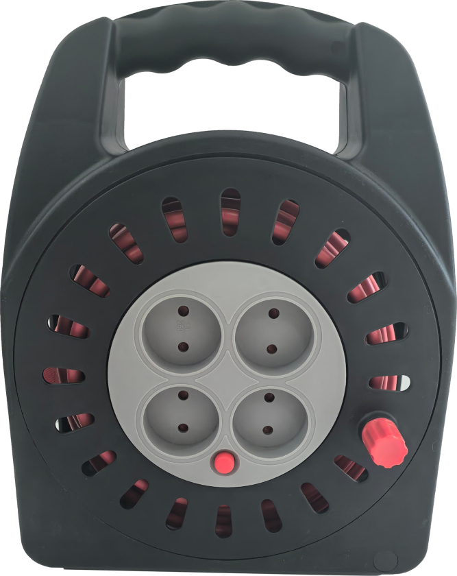 E-Line kabeltromle u/jord 4Ãudt. 230V/10A IP20 15m