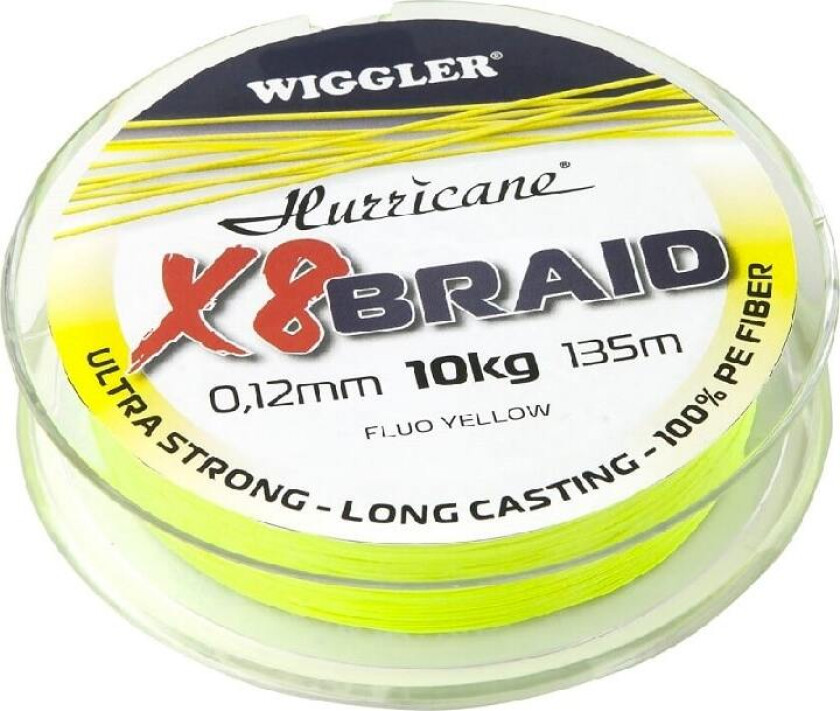 Hurricane X8 Braid Fluo Yellow 0,26mm 21,3kg 135m