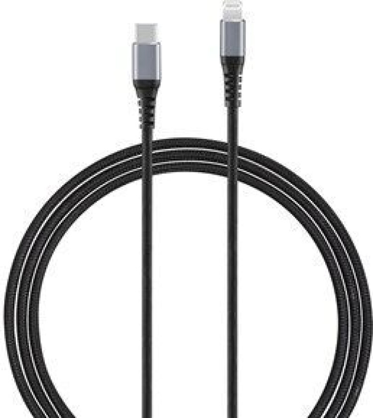 USB-C - Lightning Braided Black/Space Gray 1,5m