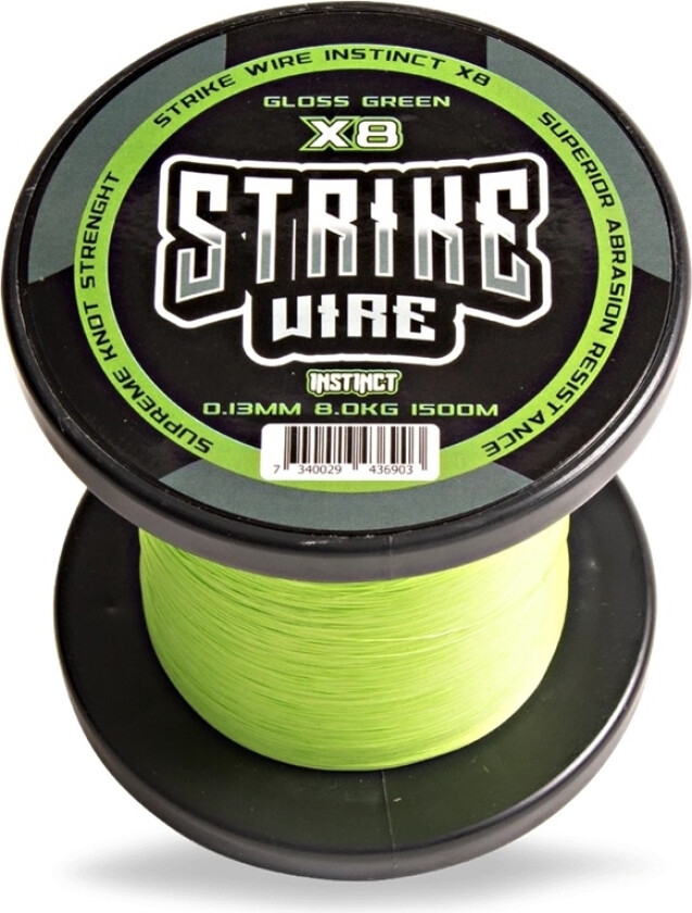 Strike Wire Instinct Braid X8, 0,23mm/ 16kg -1500m, Gloss Green