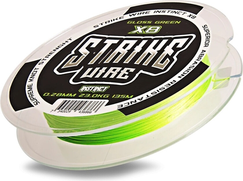 Strike Wire Instinct Braid X8, 0,32mm/ 26kg -135m, Gloss Green