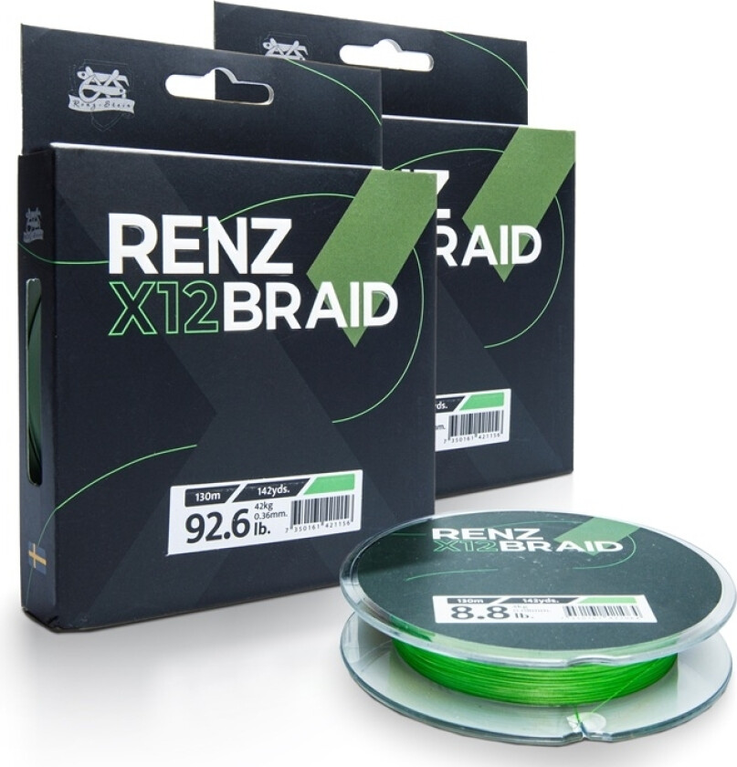 Bilde av Renz-Stein Renz Braid X12 Fluo Green 130m 0,17mm 15kg
