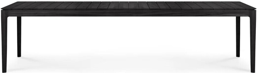 Bok outdoor spisebord svartbeiset teak 300 x 110 cm