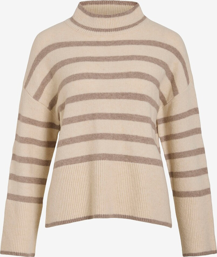 Pullover viLavinia L/S High Neck Top/ka - Grå