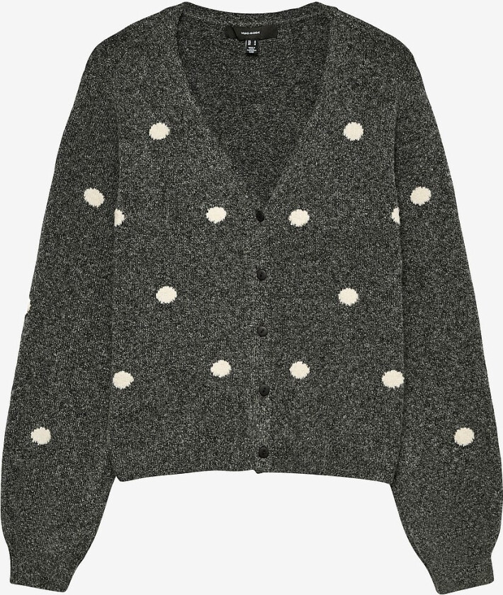Kardigan vmDoffy Intarsia LS V-neck Cardi GA - Grå