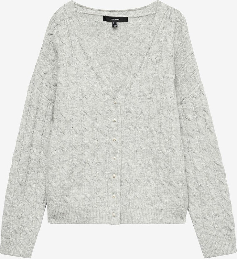 Kardigan vmMarlin LS V-neck Cardigan - Grå
