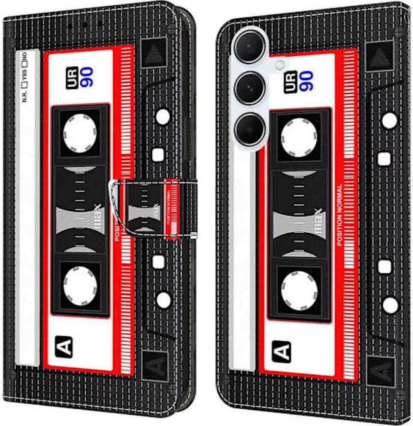 Samsung Galaxy S24 FE lommebokveske med mønstermønster som trykker på stativ, flip-telefondeksel i lær - Tape