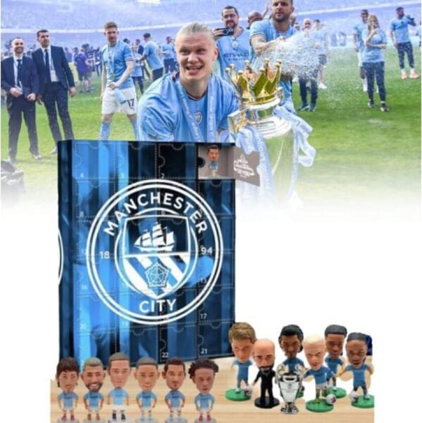 Jud- 24 Dagers Nedtelling Blind Box 2024 Manchester City Fotball Julekalender, Foden, Harland osv.