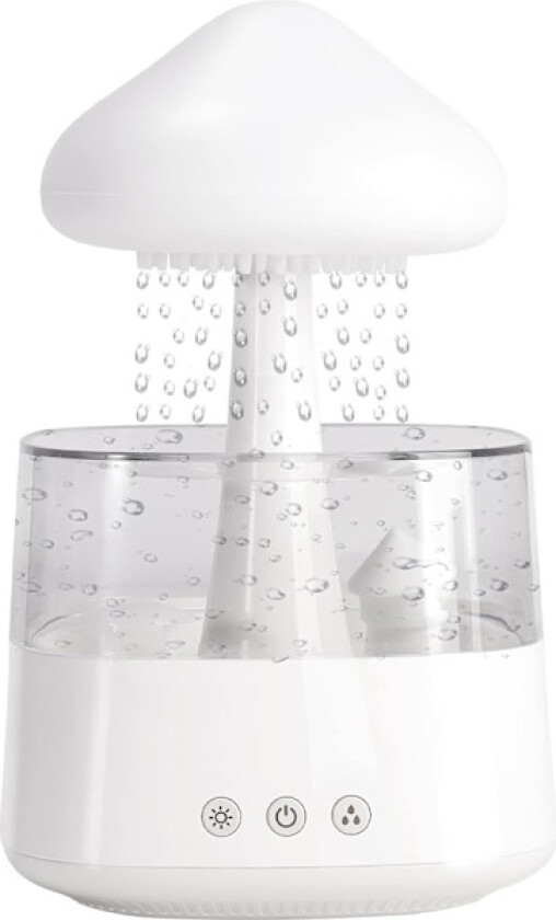 Nattlampe Sky Regn Luftfukter med LED-lys Mikro Aromaterapi Diffuser, Søvn Avslapning Stemning Vanndråpe Lyd Gave