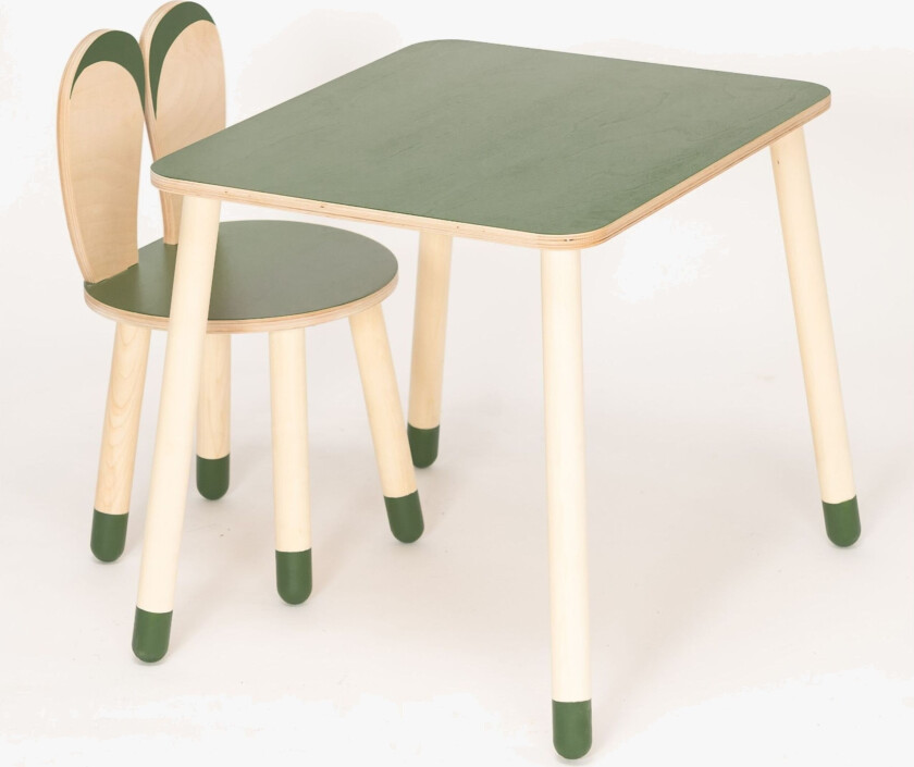 Kanin Bord & Stol Sett, Khaki - Bord & Stoler - Plywood