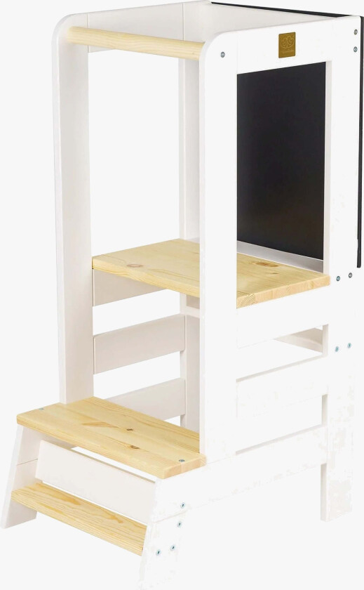 Læringstårn med Tegnebrett, Hvit/Natur - Motoriske møbler - Tre