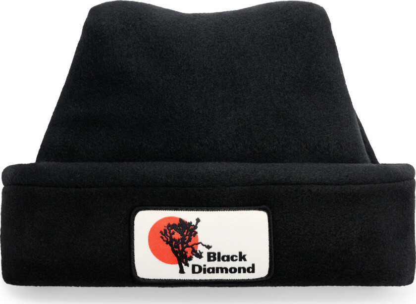 Pointed Fleece Beanie Black