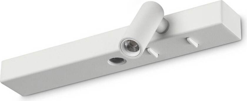 Ideal Lux LED-vegglampe Bonne Nuit 2, hvit, 22 cm, metall