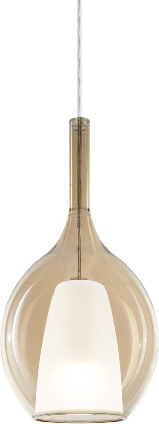 Ideal Lux Pendellampe Kalique 2, ravfarget, Ø 18 cm
