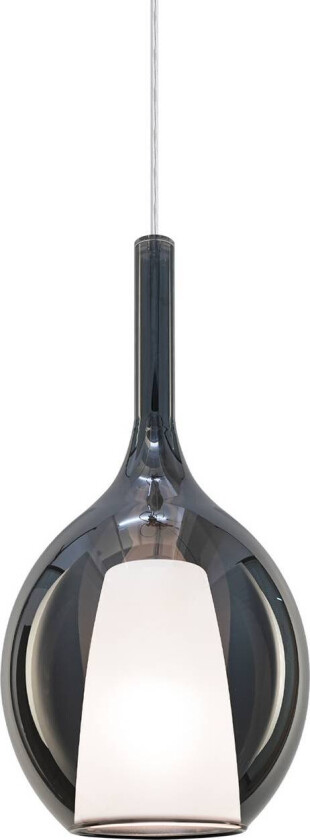 Ideal Lux Pendellampe Kalique 2, røykgrå, Ø 18 cm