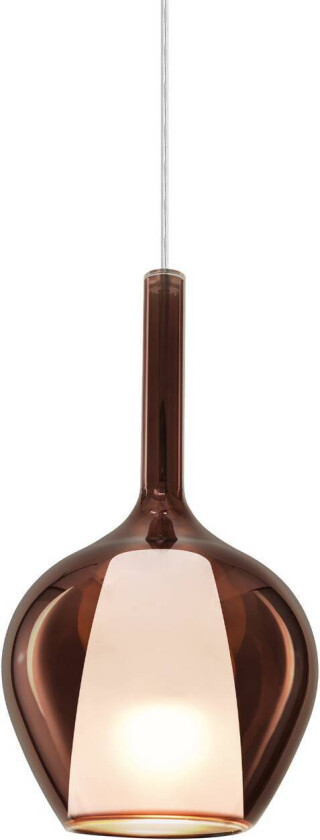 Ideal Lux Pendellampe Kalique 1, kobberfarget, Ø 18 cm