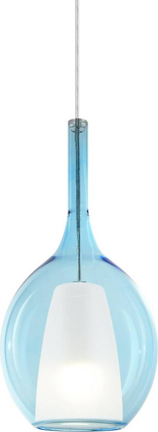 Ideal Lux Pendellampe Kalique 2, blå, Ø 18 cm, plast