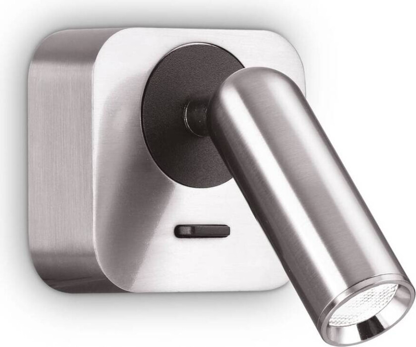 Ideal Lux LED-veggspot Bean, nikkelfarget, bredde 7 cm