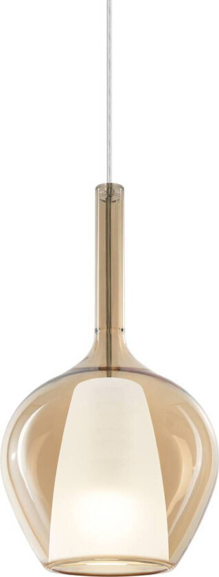 Ideal Lux Pendellampe Kalique 1, ravfarget, Ø 18 cm