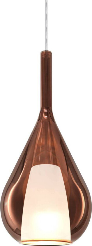 Ideal Lux Pendellampe Kalique 3, kobberfarget, Ø 18 cm