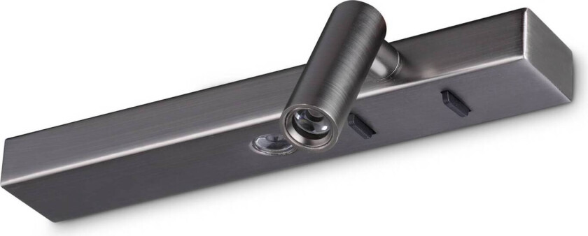 Ideal Lux LED-vegglampe Bonne Nuit 2, nikkelfarget, 22 cm