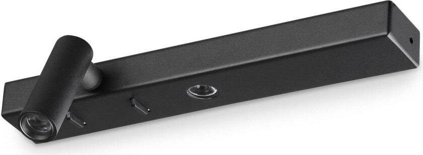 Ideal Lux LED-vegglampe Bonne Nuit 1, svart Bredde 22 cm