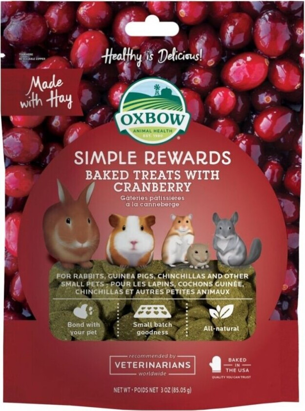 Simple Rewards Baked Treats with Cranberry 85 g