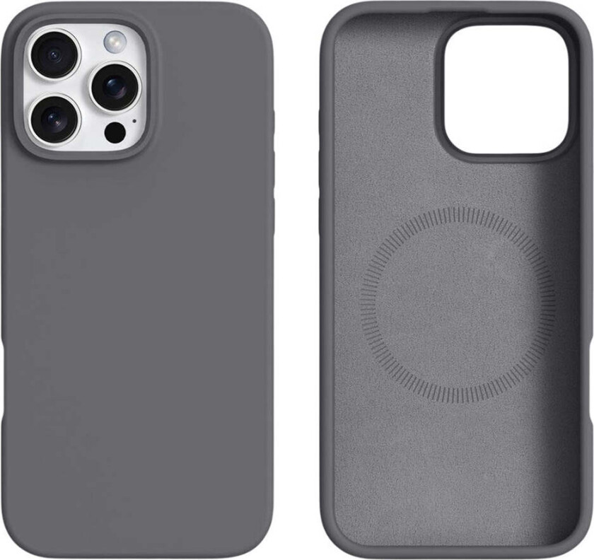 iPhone 16 Pro Max 2-i-1 Silikon & Hard Plast Deksel - MagSafe Kompatibel - Mørkgrå