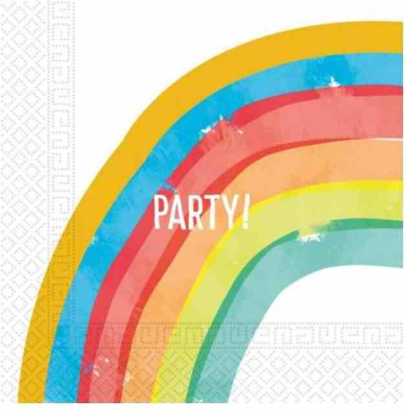 Servietter regnbue - Rainbow Party, pk/20