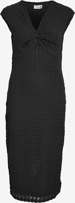 viSolira V-neck Cap Sleeve Dress Black L