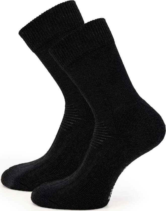 Link Warm Crew Sock 2pk Black 35-39