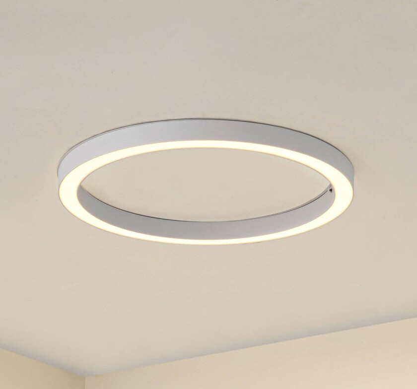 Lucande LED-taklampe Neor, hvit, Ø 60 cm, CCT, dimbar