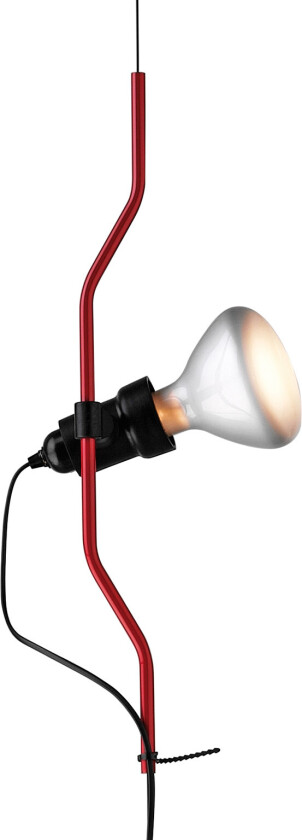 - Parentesi Lampedel til Pendel Rød  m/Dimmer