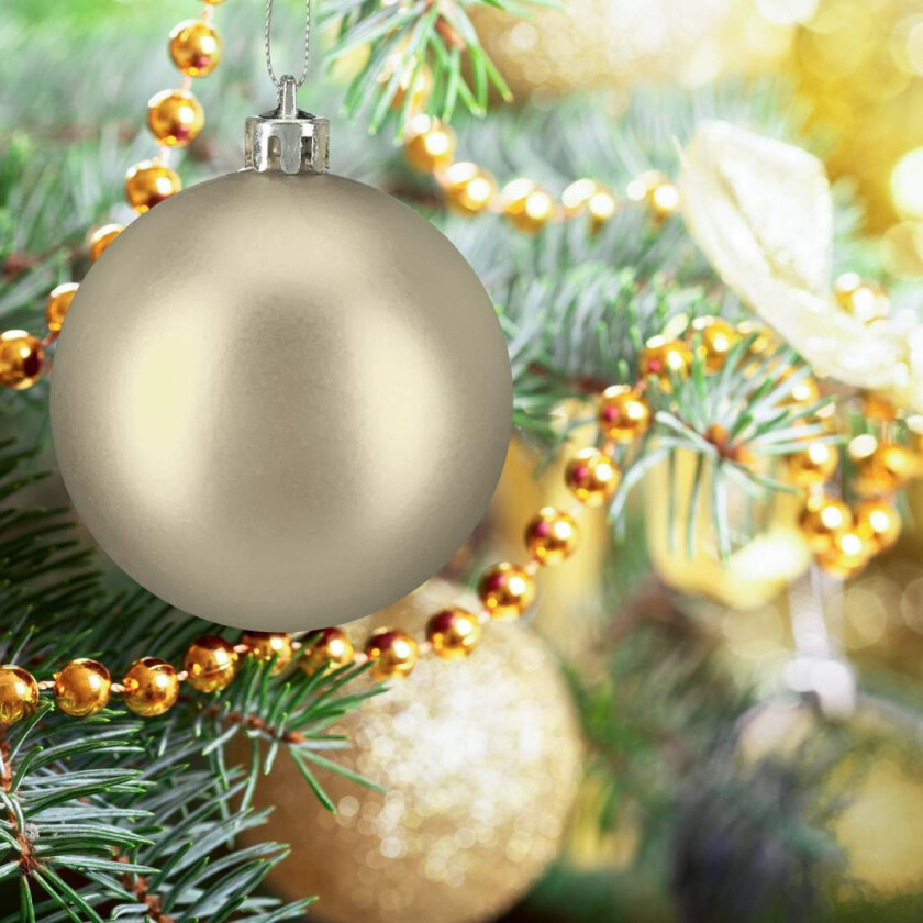 Dekorative juletrekugler i plast – 50 stk