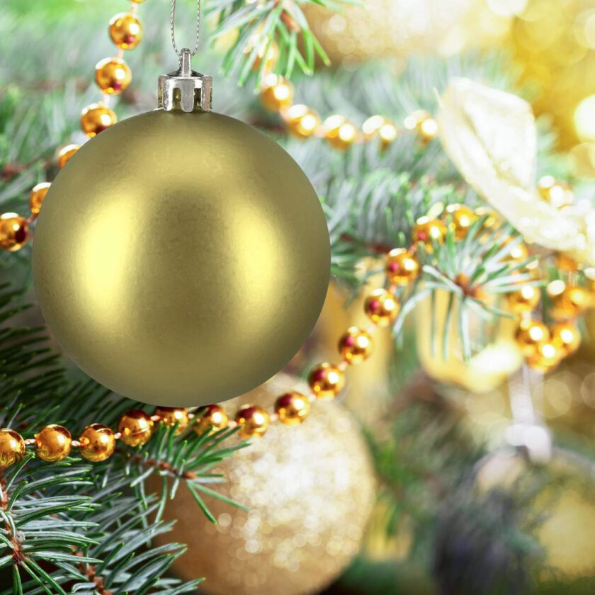 Dekorative juletrekuler i plast – sett med 50 stk