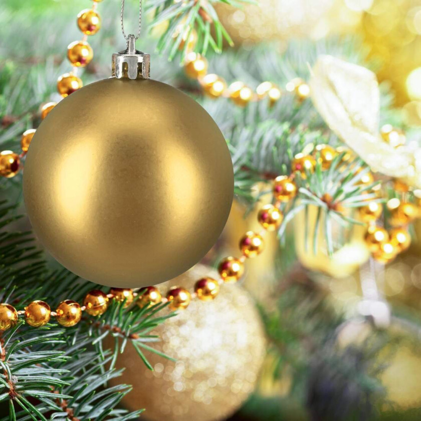 Sett med matte julekuler – 100 dekorative ornamenter