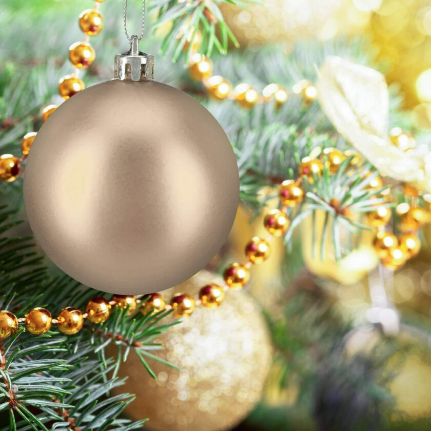 Sett med matte julekuler – 50 dekorative ornamenter