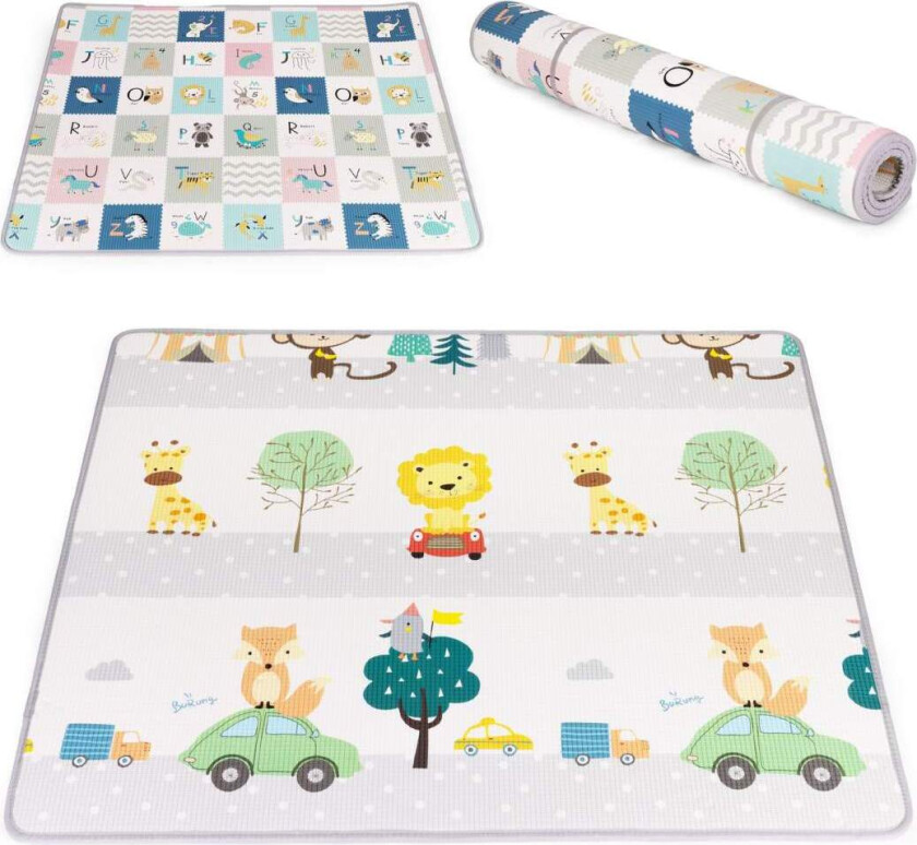 Lekematte i skum for barn, dobbeltsidig alfabetmoro