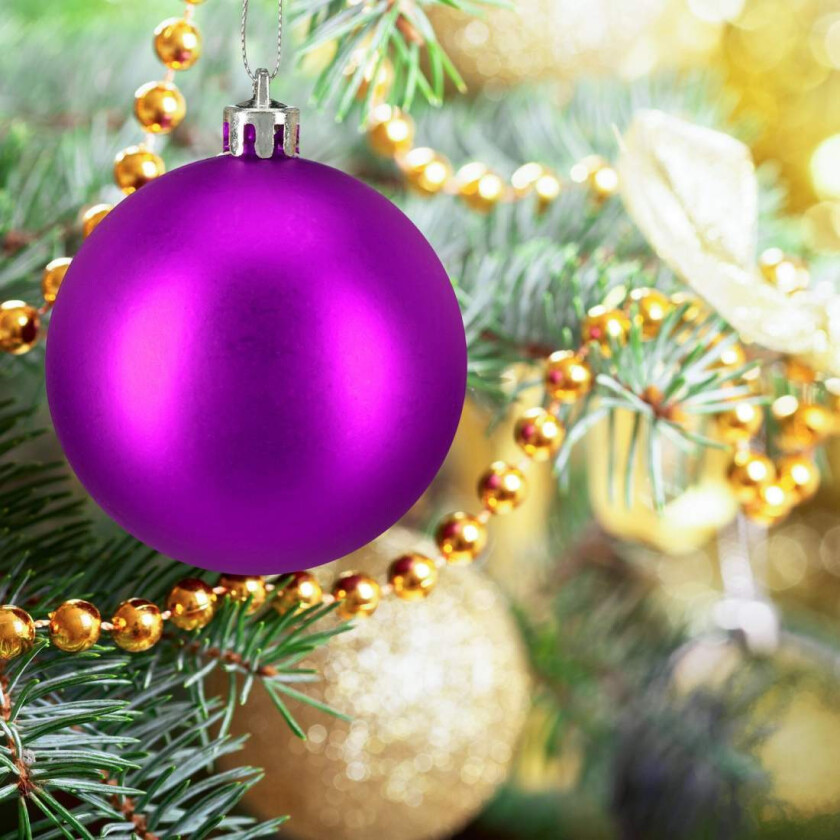 Dekorative juletrekuler i plast – sett med 138 deler