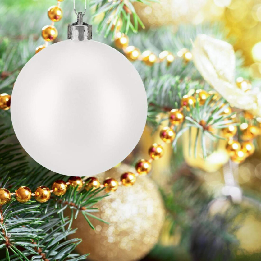 Sett med matte julekuler – 50 stk