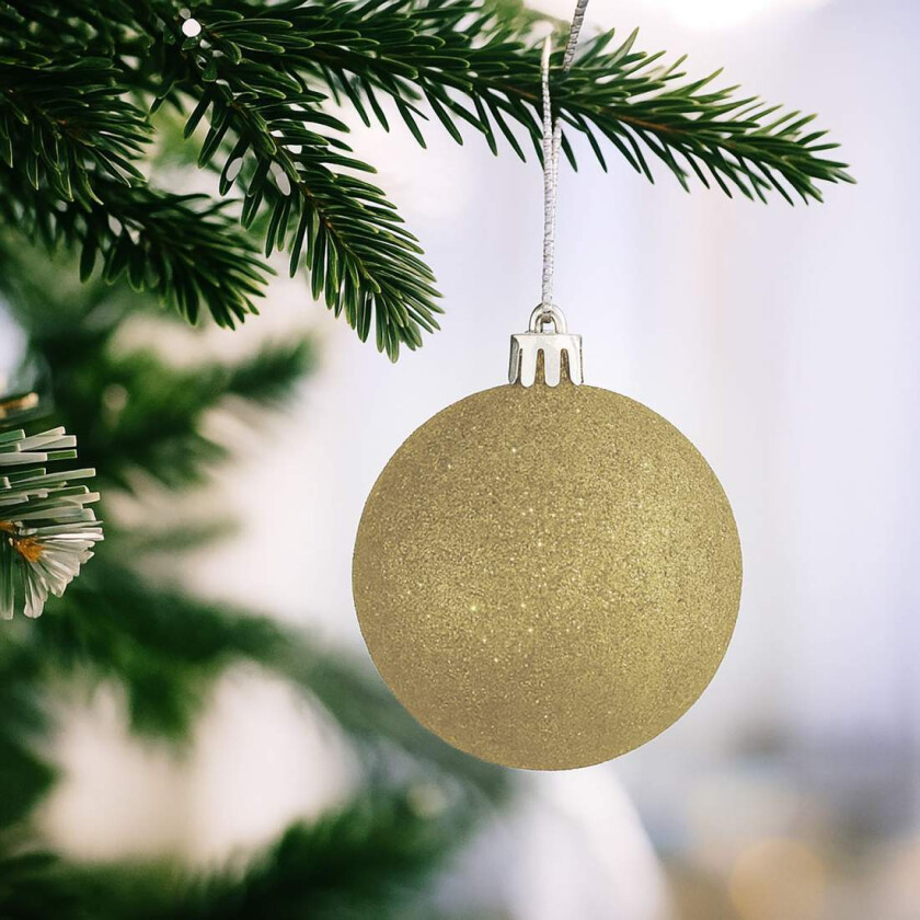 Sett med juletrekugler – 30 dekorative ornamenter