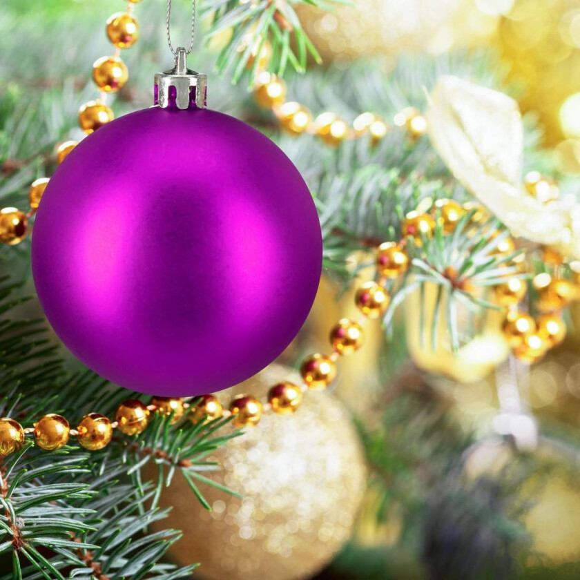 Matt julekulesett – 50 stykker, tredekor