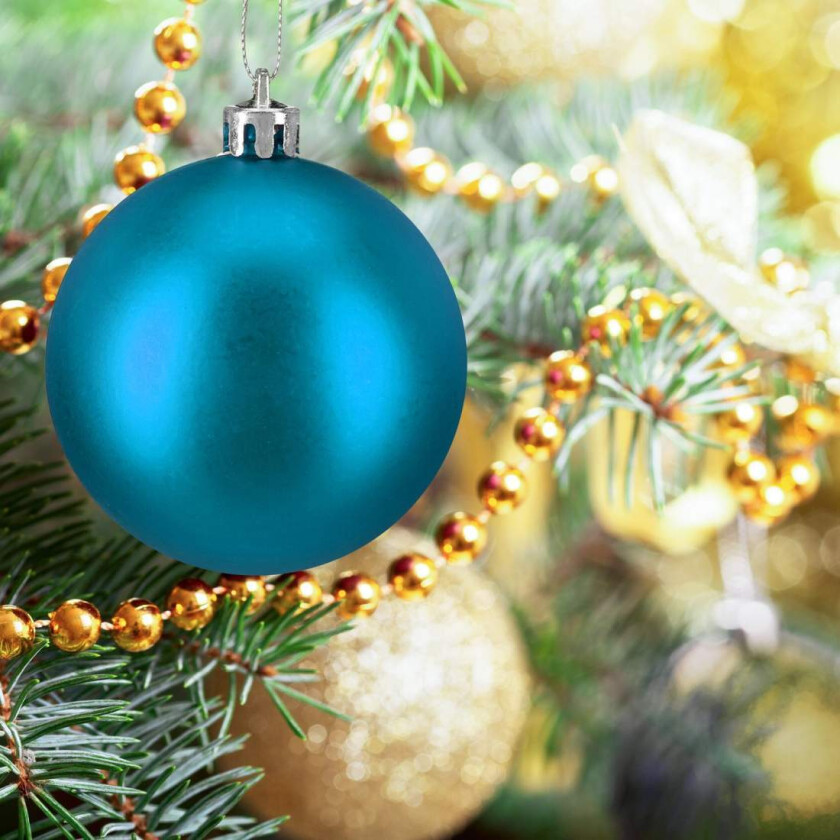 Sett med matte julekuler – 100 dekorative ornamenter